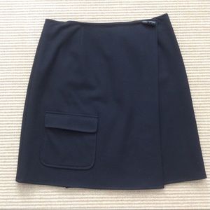 Talbots Black Wrap Skirt - Size 8